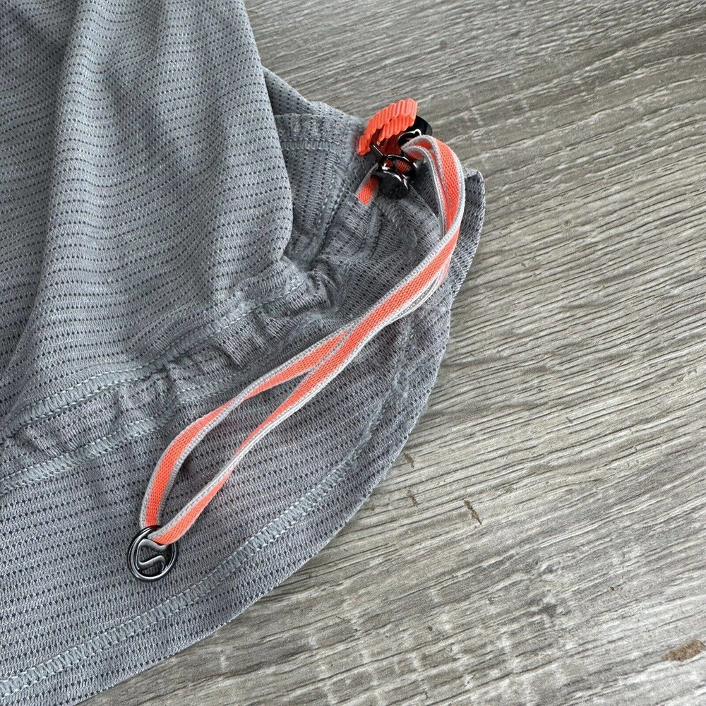 LULULEMON 4 Neon Pink Gray Sports Bra Loose Shirt Yoga Fitness Dance Tank Top - Picture 4 of 10